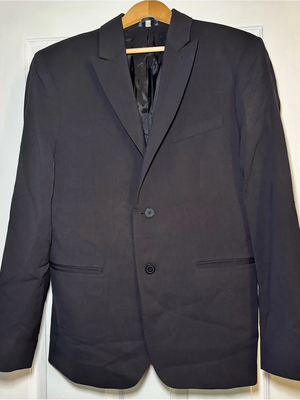Classic Men's Black Two-Button Blazer